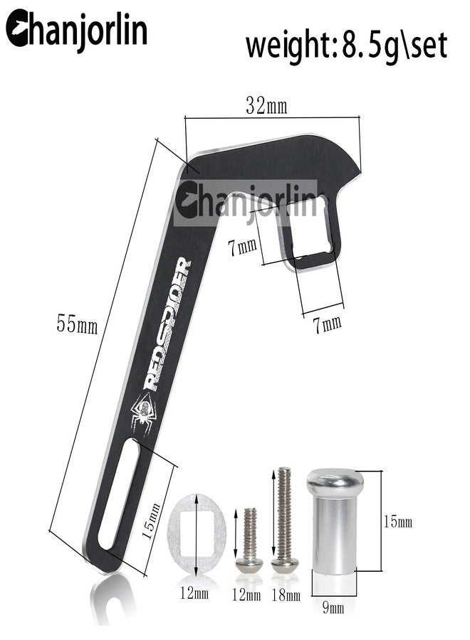 Chanjorlin 1/10 RC Crawler Car TRX-4 Aluminum Transmitter Steering Wheel Trigger One-Handed Control Adapter Upgrade Parts for 1:10 Scale Crawler Car Traxxas TQi Transmitter TRX4 TRX6 TRX-4M (Red) - Image 2